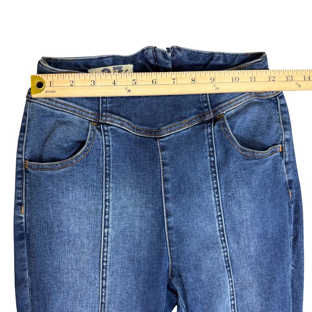 Free People CRVY Mercury Zip Jeans Harper Blue Size 27 Moto Y2K StreetwearDenim - Picture 11 of 15